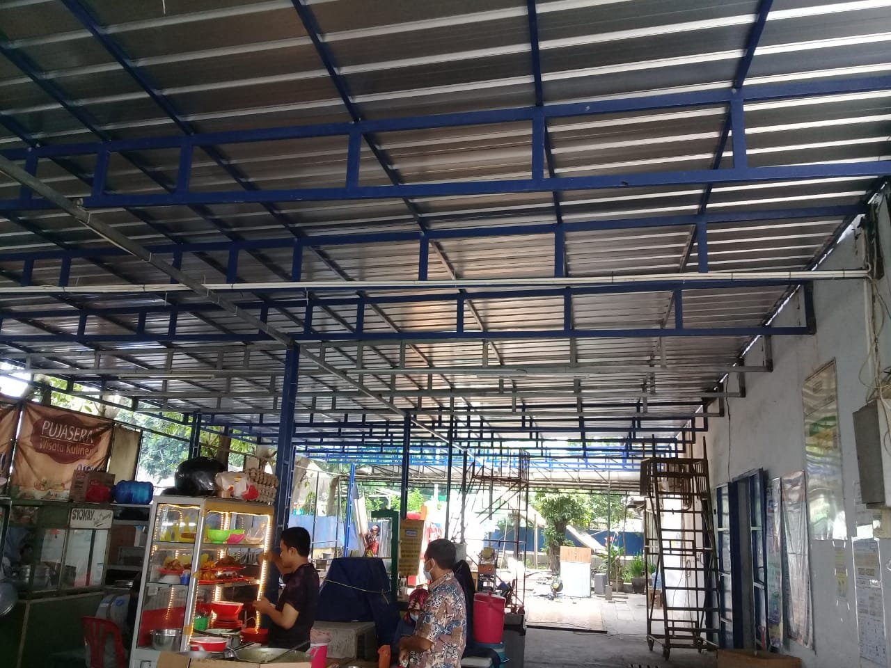 Bongkar pasang Canopy 7 x 20 meter
